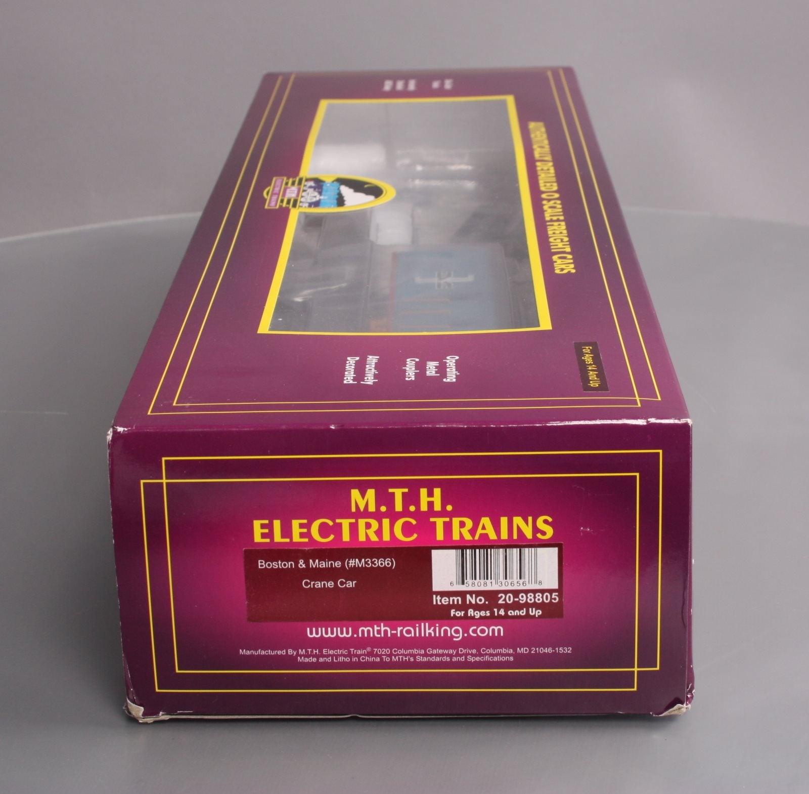 MTH 20-98805 O Boston & Maine Crane Car