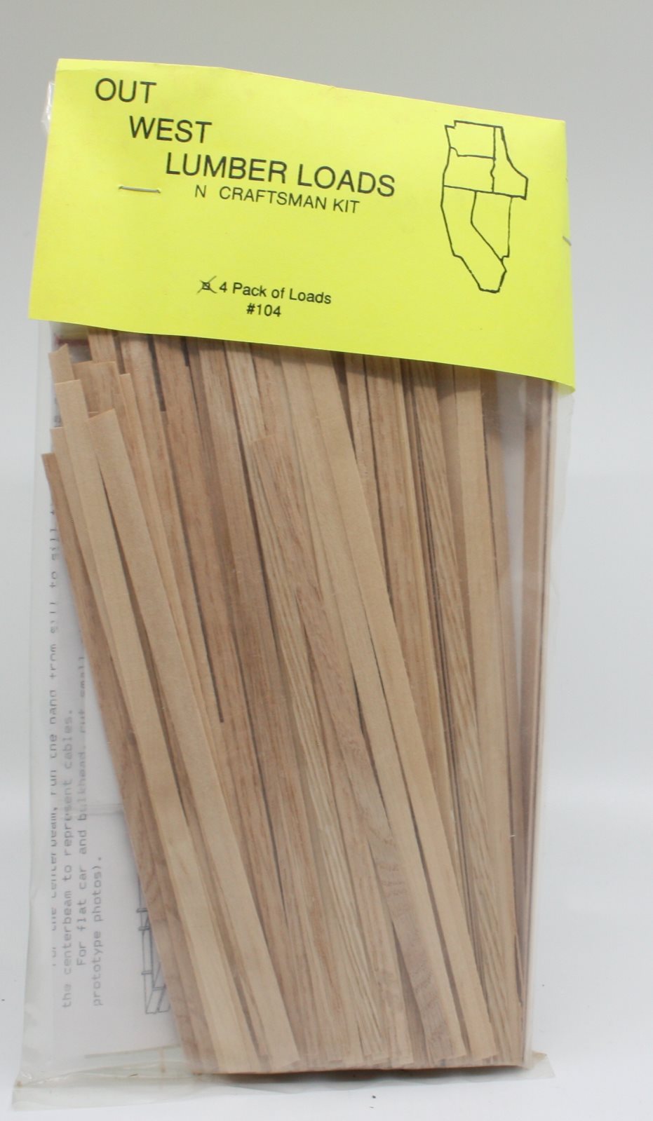 Out West Lumber Loads 104 N Scale Craftmans Kit 4 Pack of Loads
