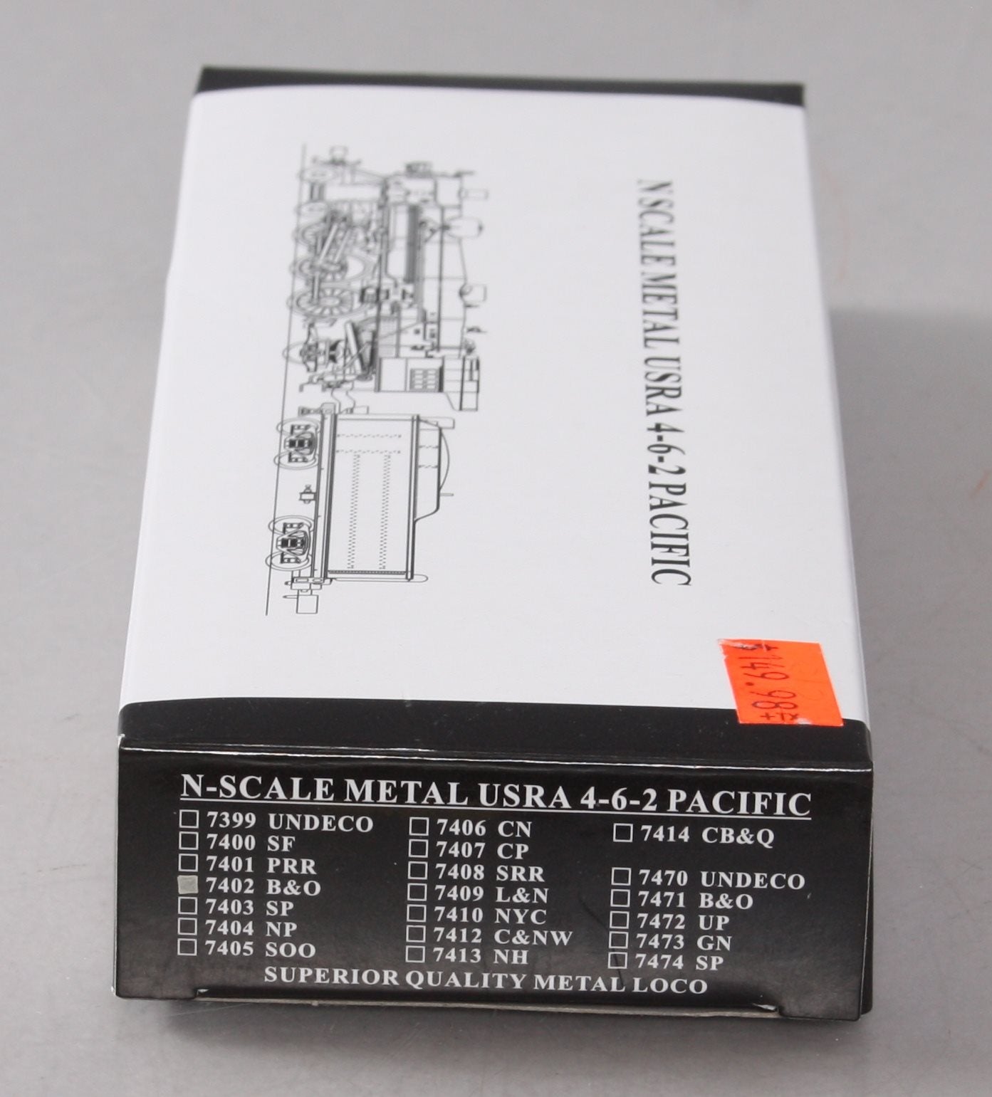 Model Power 7402 Die Cast USRA 4-6-2 Baltimore & Ohio Steam Locomotive & Tender