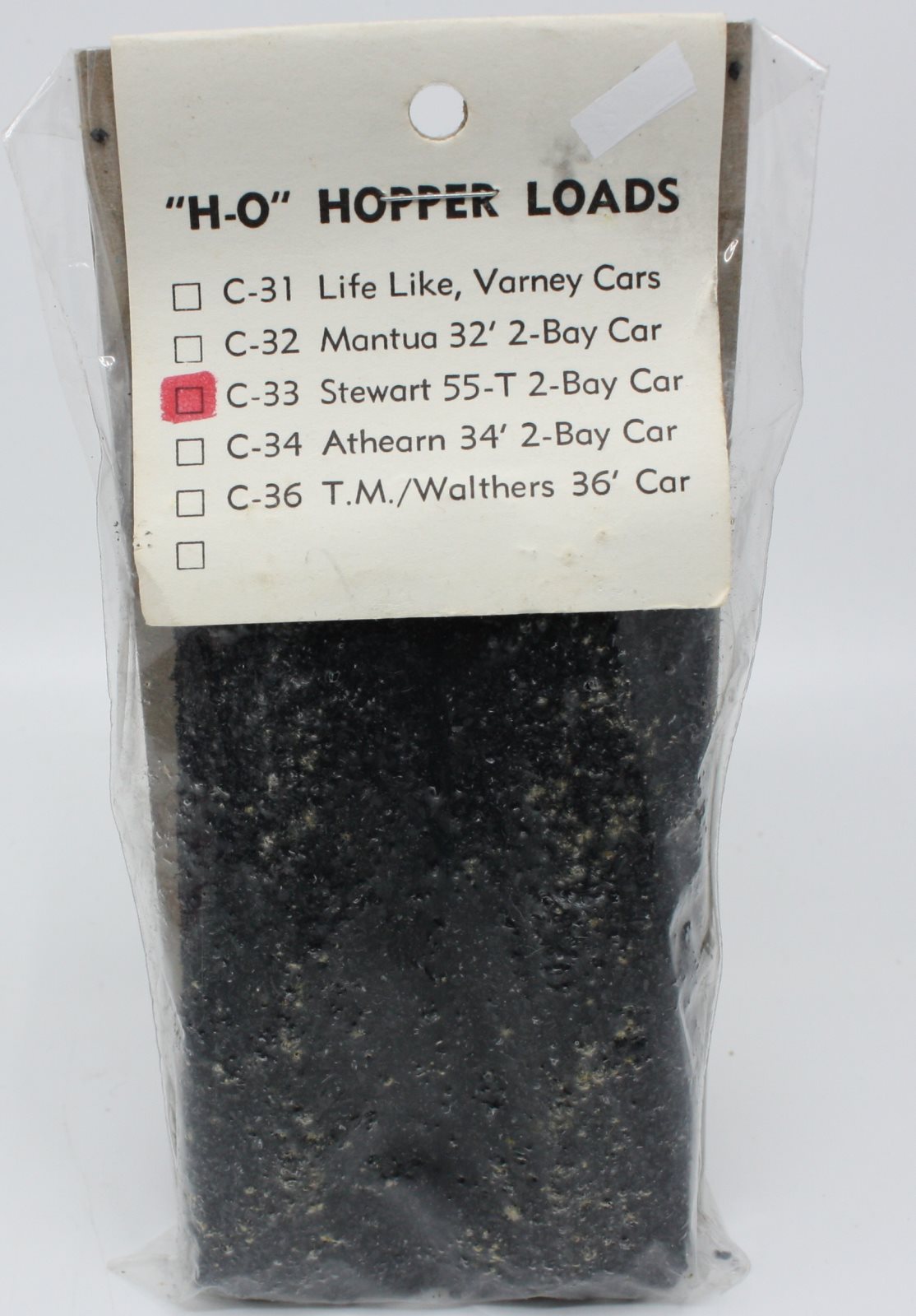 Blue Mountain C-33 HO Stewart 55-Ton 2-Bay Hopper Car Coal Load (Pack of 2)