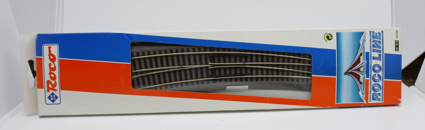 Roco 42568 HO Scale Curved Left Hand 9/10 30° Switch/Turnout