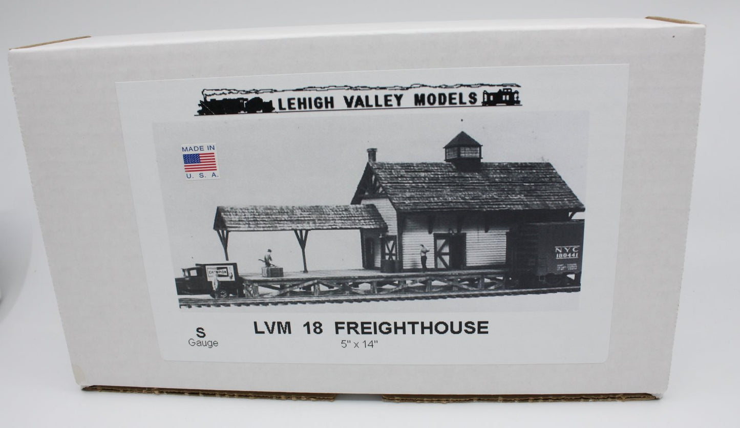 Lehigh Valley Models S Gauge LVM 18 Freighthouse Model Building Kit