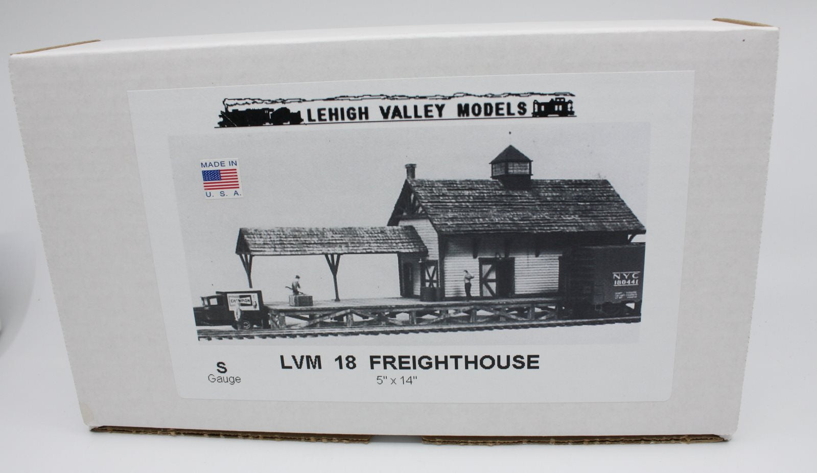 Lehigh Valley Models S Gauge LVM 18 Freighthouse Model Building Kit