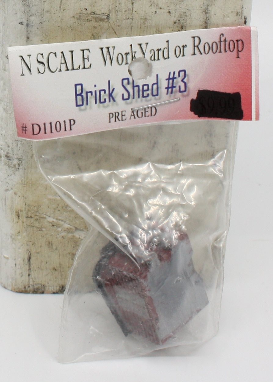 Model Tech Studios D1101P N Scale Brick Shed #3
