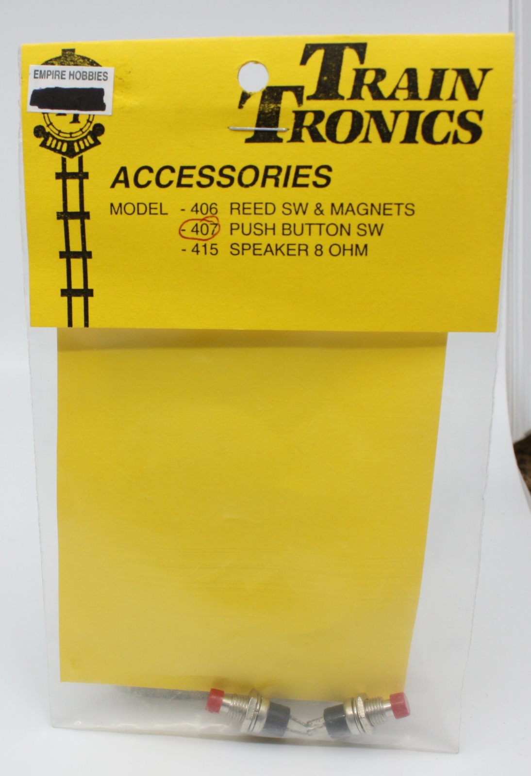 Train Tronics 407 Red Model Push Button SW