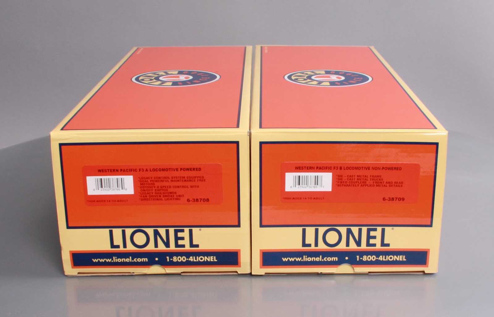 Lionel 6-38707 Western Pacific F3 AB Diesel Locomotive Set #803-A/803-B