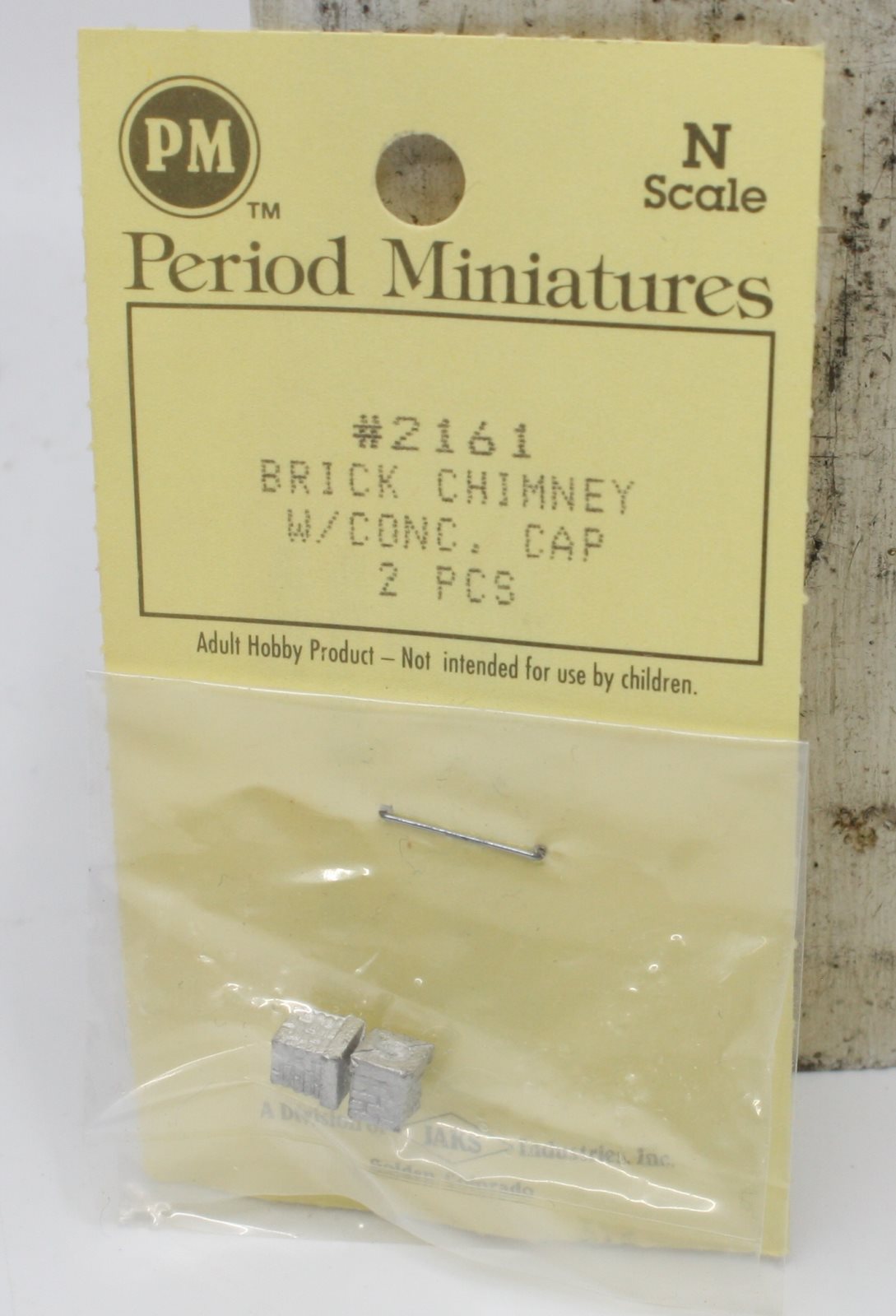 Period Miniatures 2161 N Scale Brick Chimney w/ Conc. Cap