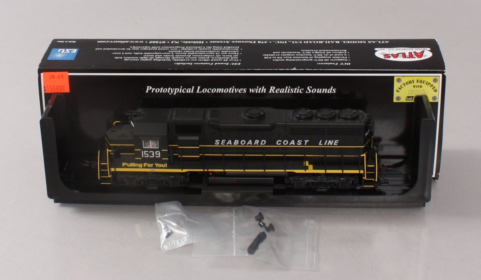 Atlas 10001718 HO Seaboard Coast Line EMD GP40 Low Nose Diesel Engine #1539