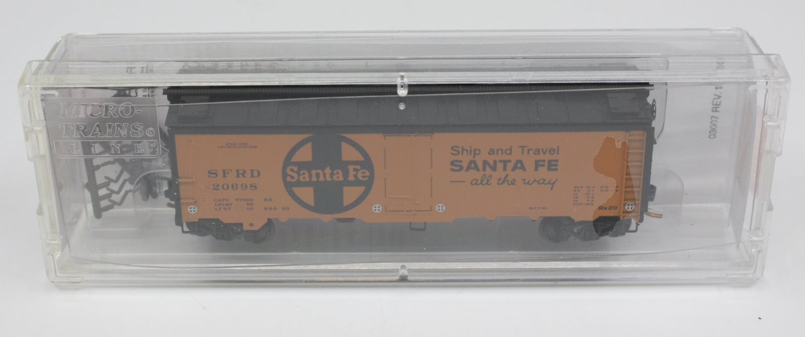 Micro-Trains 05900536 N Scale Santa Fe 40' Steel Side Ice Reefer #20698