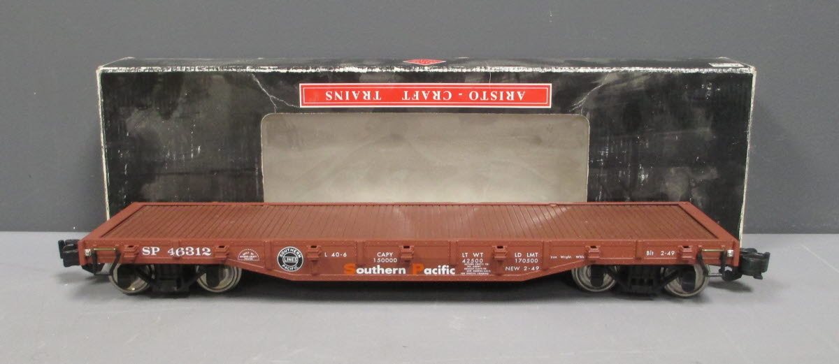 Aristo-Craft 46312 G Gauge Southern Pacific Flatcar #46312 with Stakes