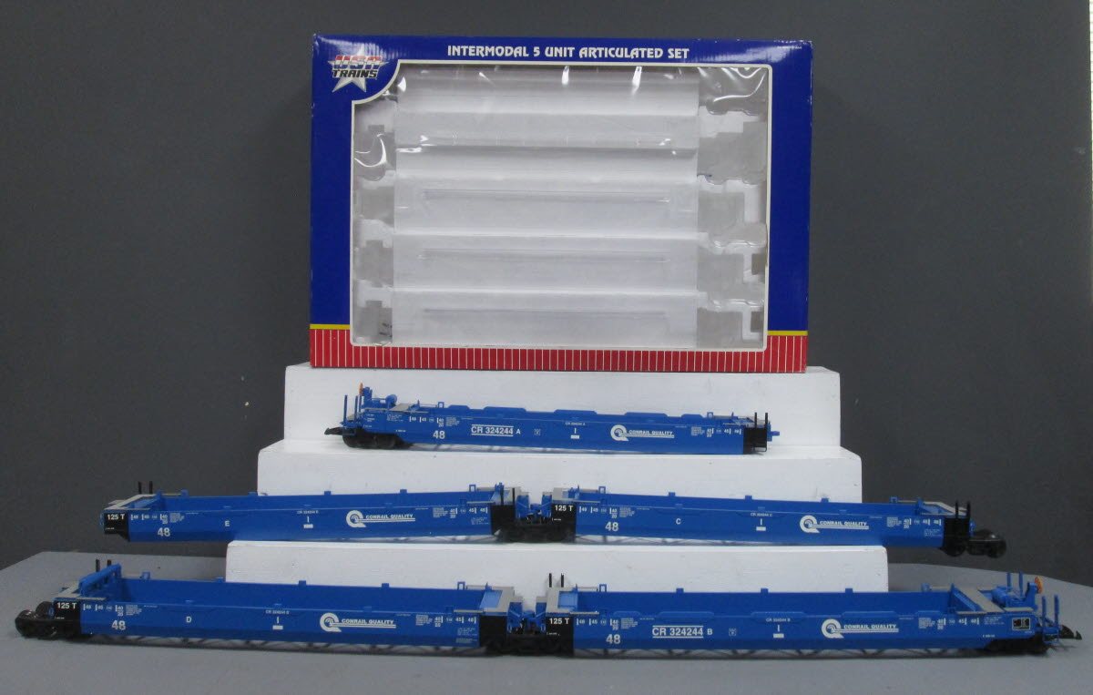 USA Trains R17158 G Conrail Intermodal 5 Unit Articulated Set without Containers