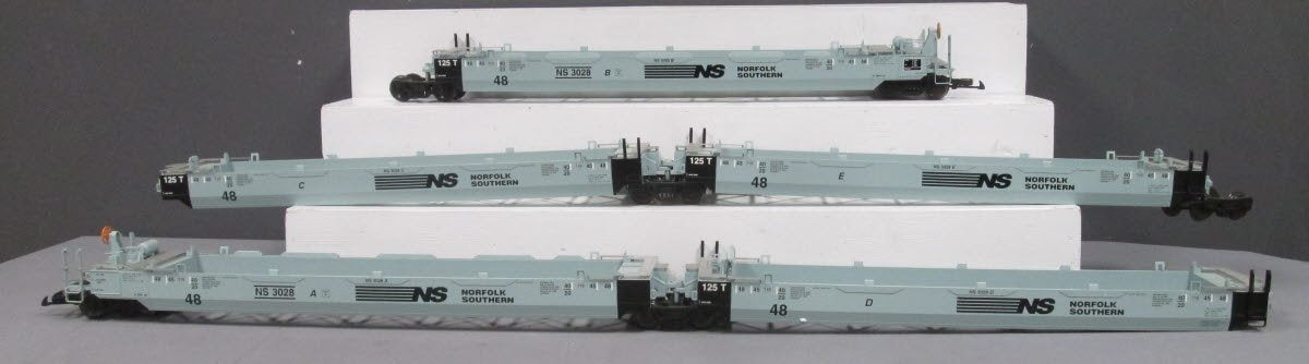 USA Trains R17159 G Gauge NS Intermodal 5 Unit Set w/o Containers (Metal Wheels)