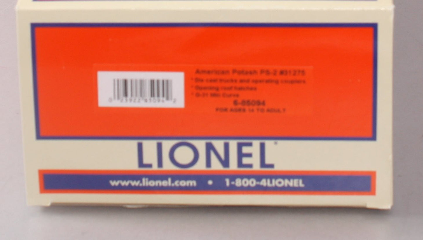 Lionel 6-85094 O American Potash PS-2 Covered Hopper #31275