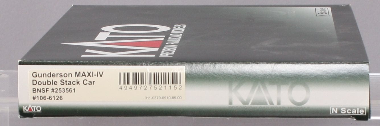 Kato 106-6126 N Scale BNSF Well Car with 6 Containers