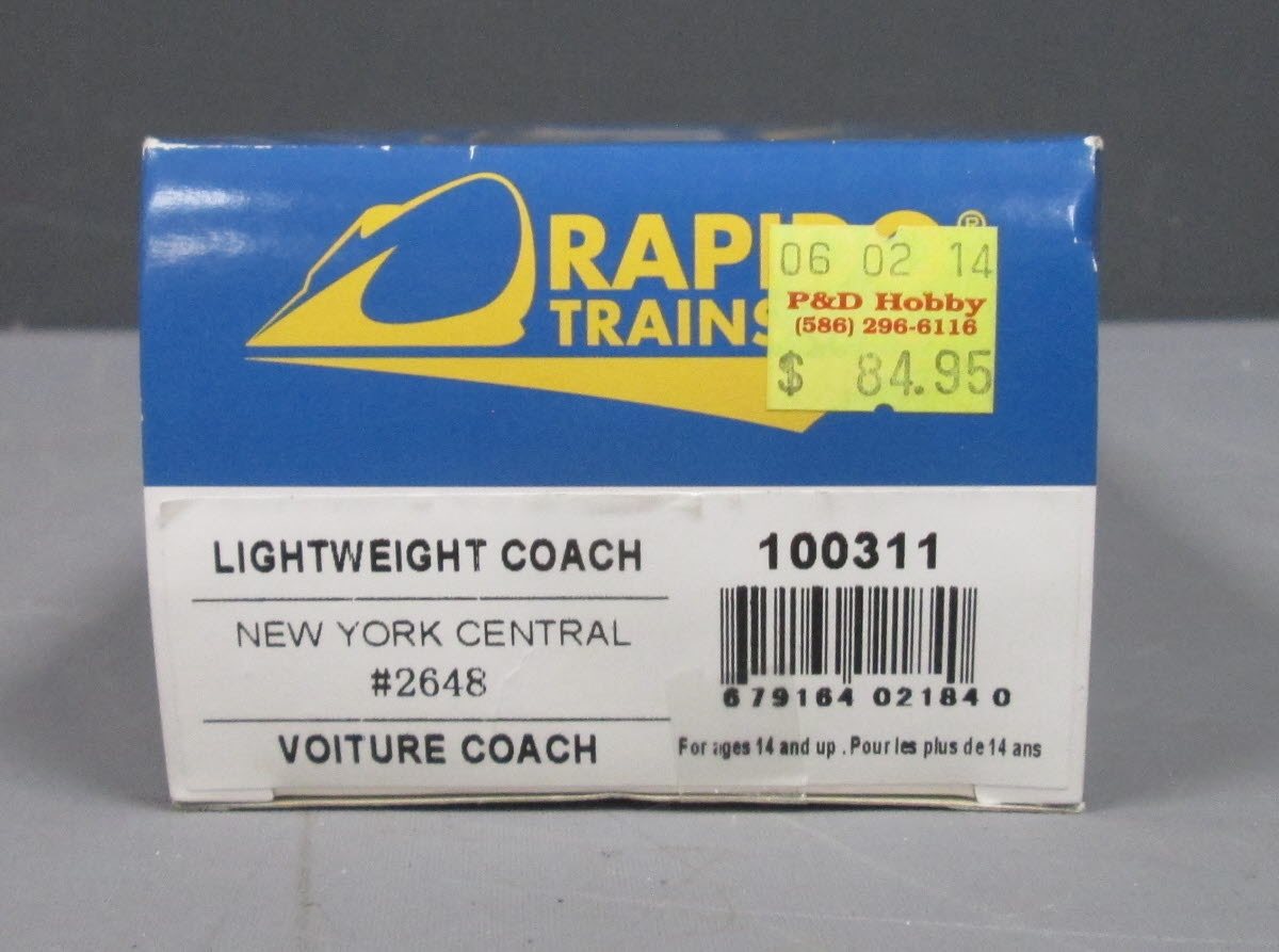 Rapido 100311 HO Scale New York Central Lightweight Coach #2648