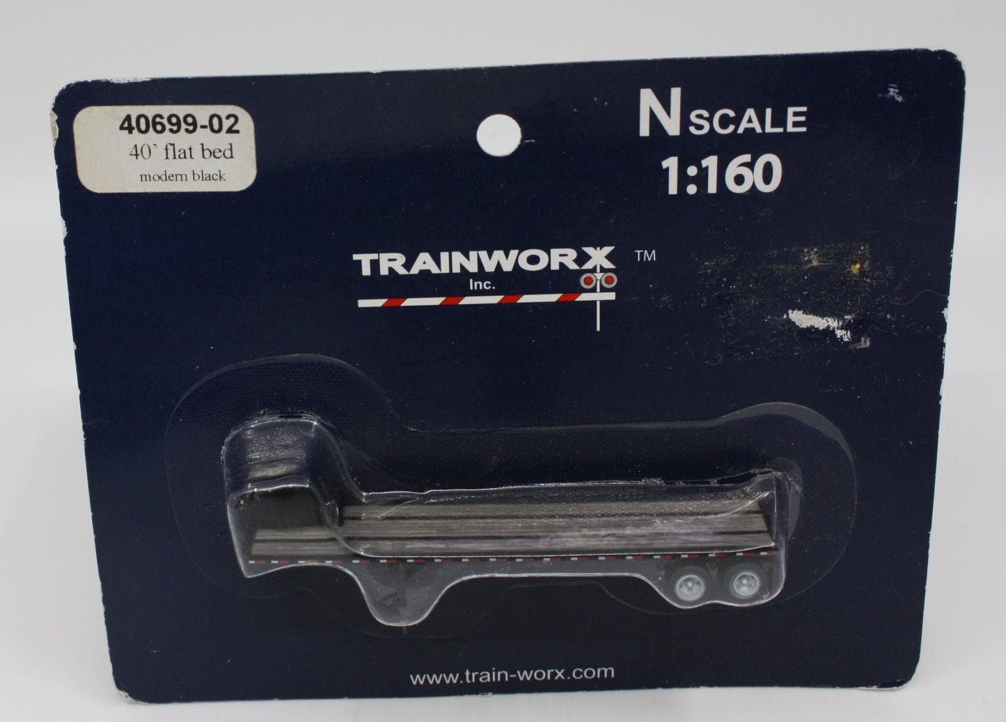 Trainworx Inc 40699-02 N Unlettered 40' Black Flat Bed Trailer