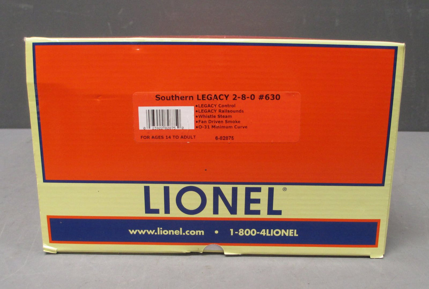 Lionel 6-82875 O Southern 2-8-0 Steam Locomotive and Tender with Legacy #630