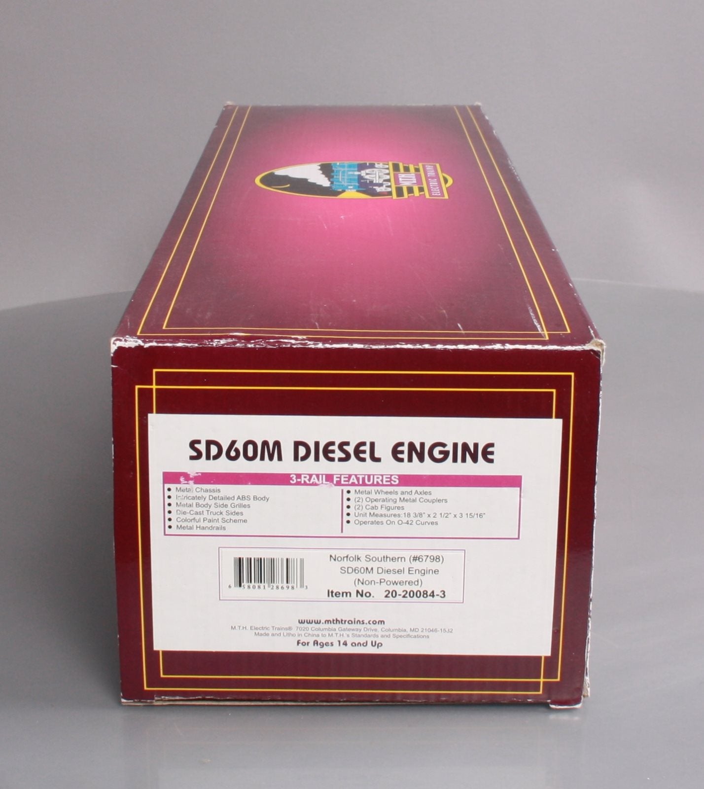 MTH 20-20084-3 NS SD60M Non-Powered Diesel Engine #6798