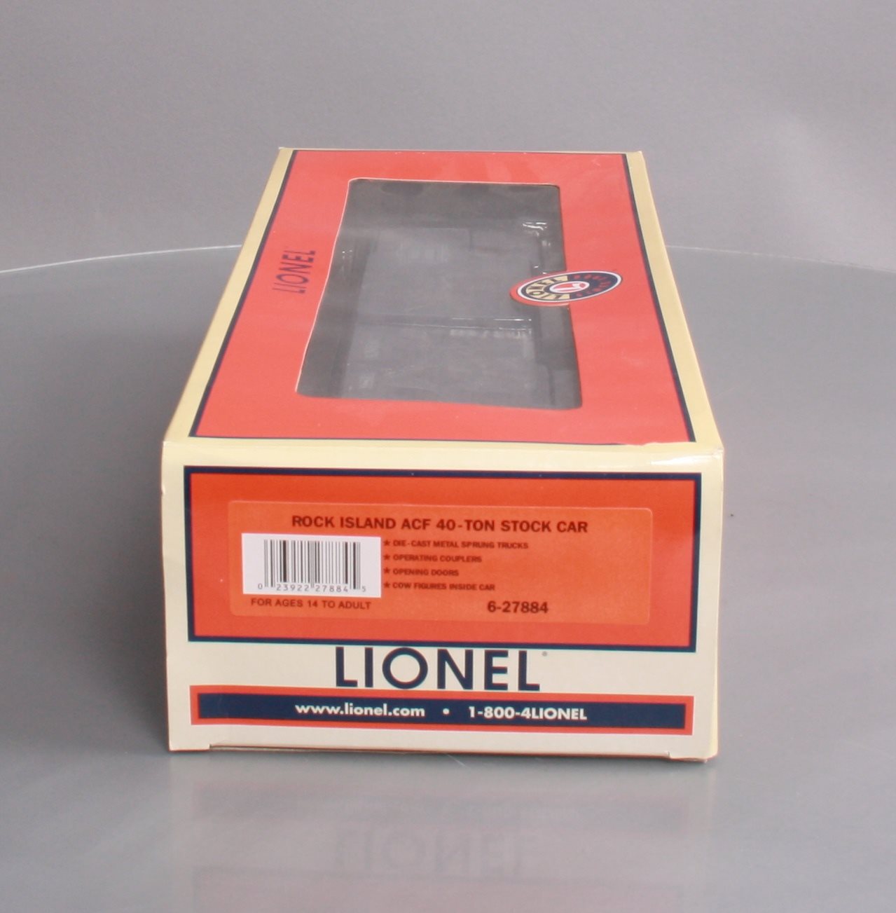 Lionel 6-27884 O Gauge Rock Island ACF 40-Ton Stock Car #77601 with Cows