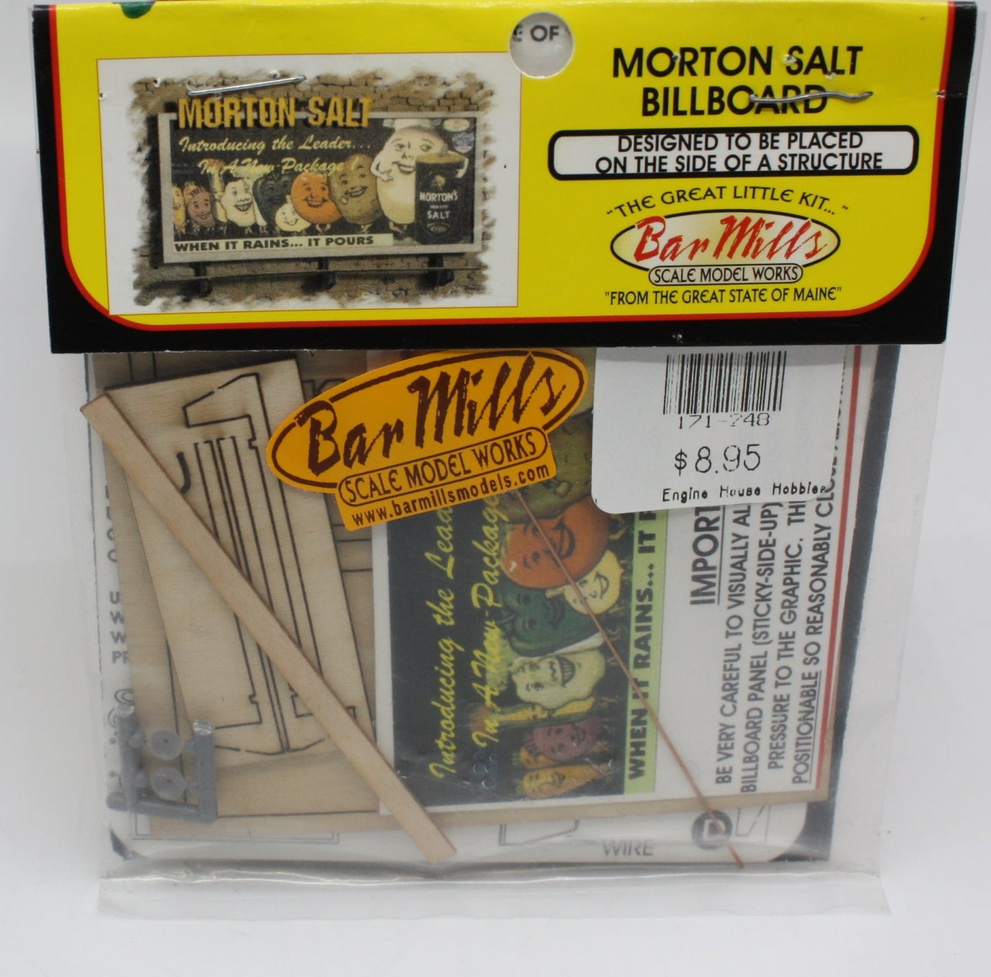 Bar Mills 0248 HO Morton Salt Billboard