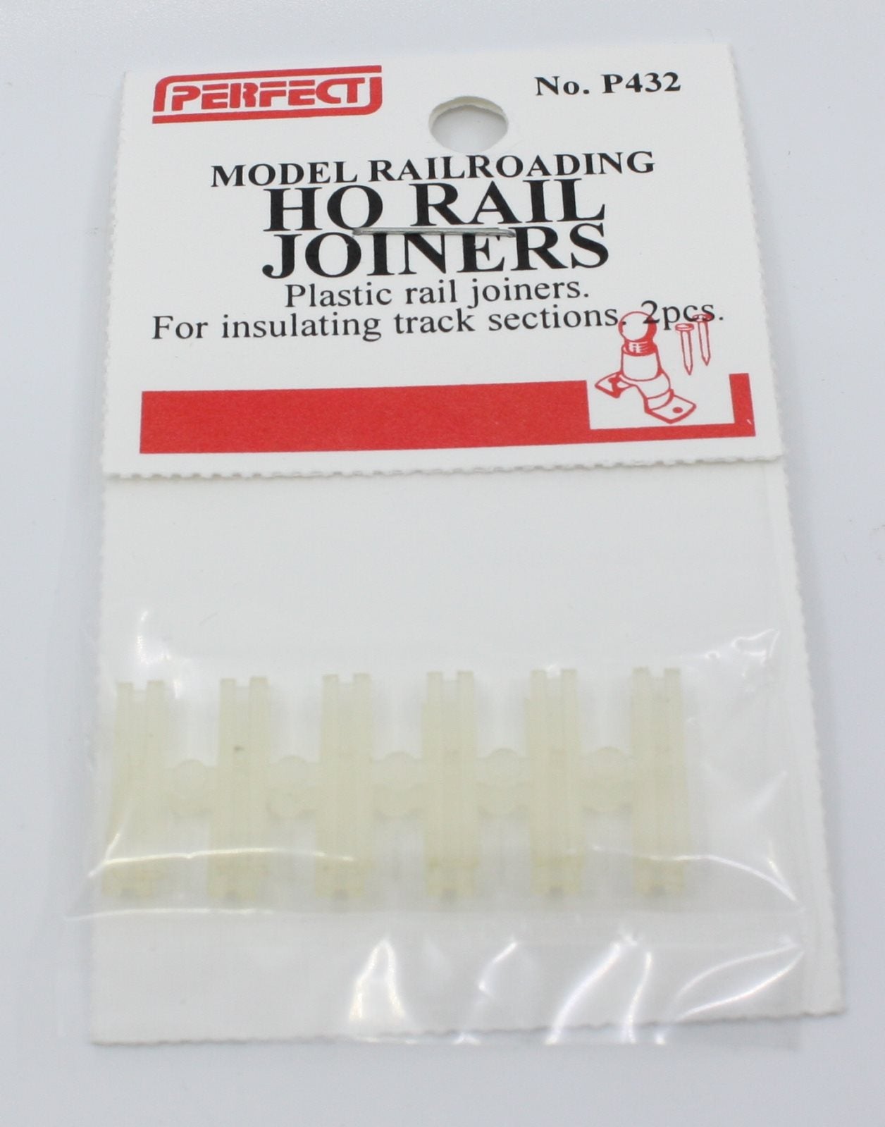 Perfect Parts 432 HO Insulated Plastic Rail Joiner (Bag of 2)