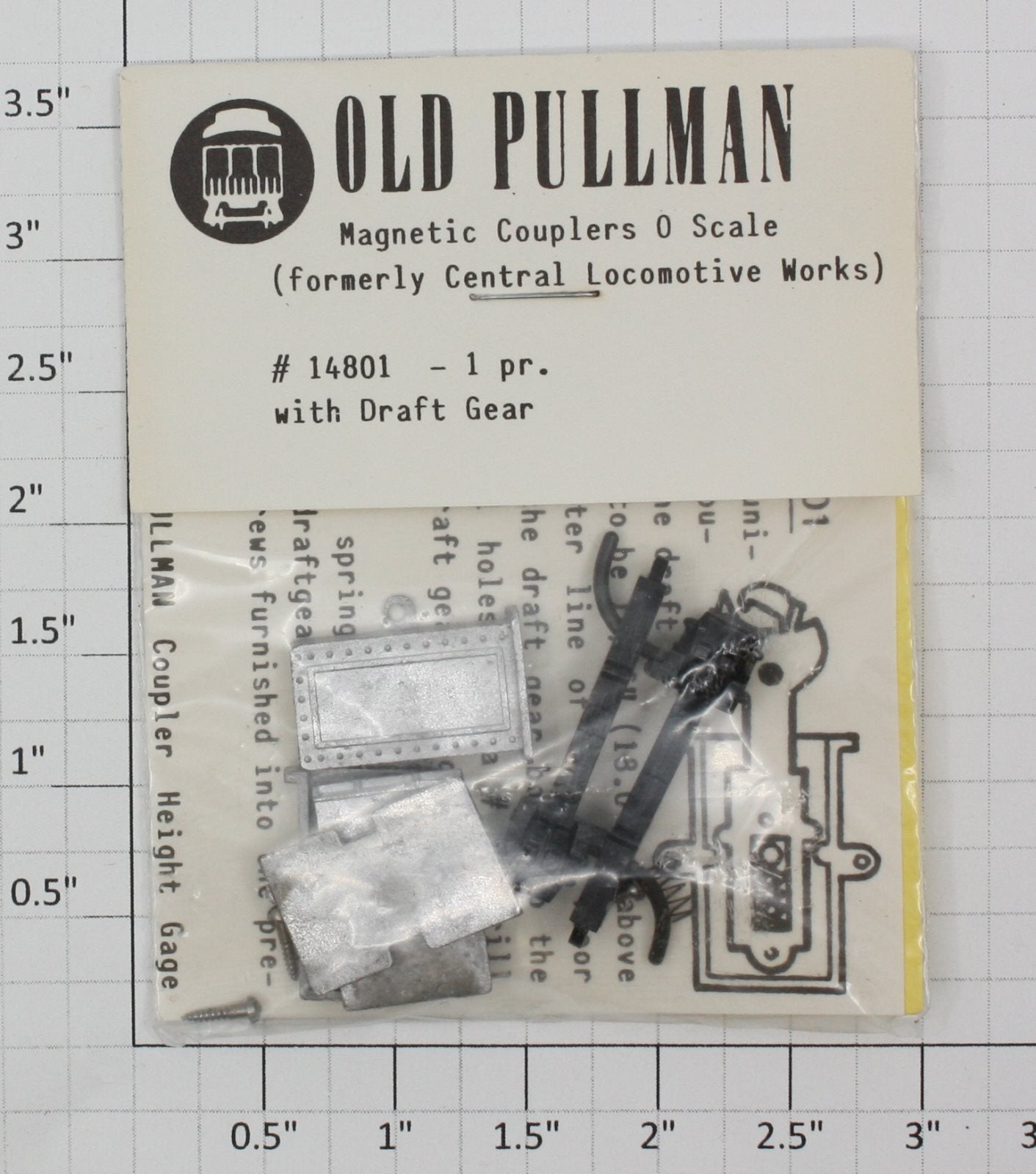 Old Pullman 14801 O Scale Magnetic Couplers with Draft Gear (Pair of 2)