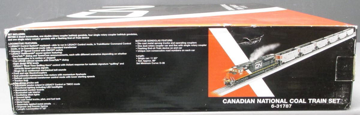 Lionel 6-31787 O Gauge Canadian National Coal Diesel Locomotive Set