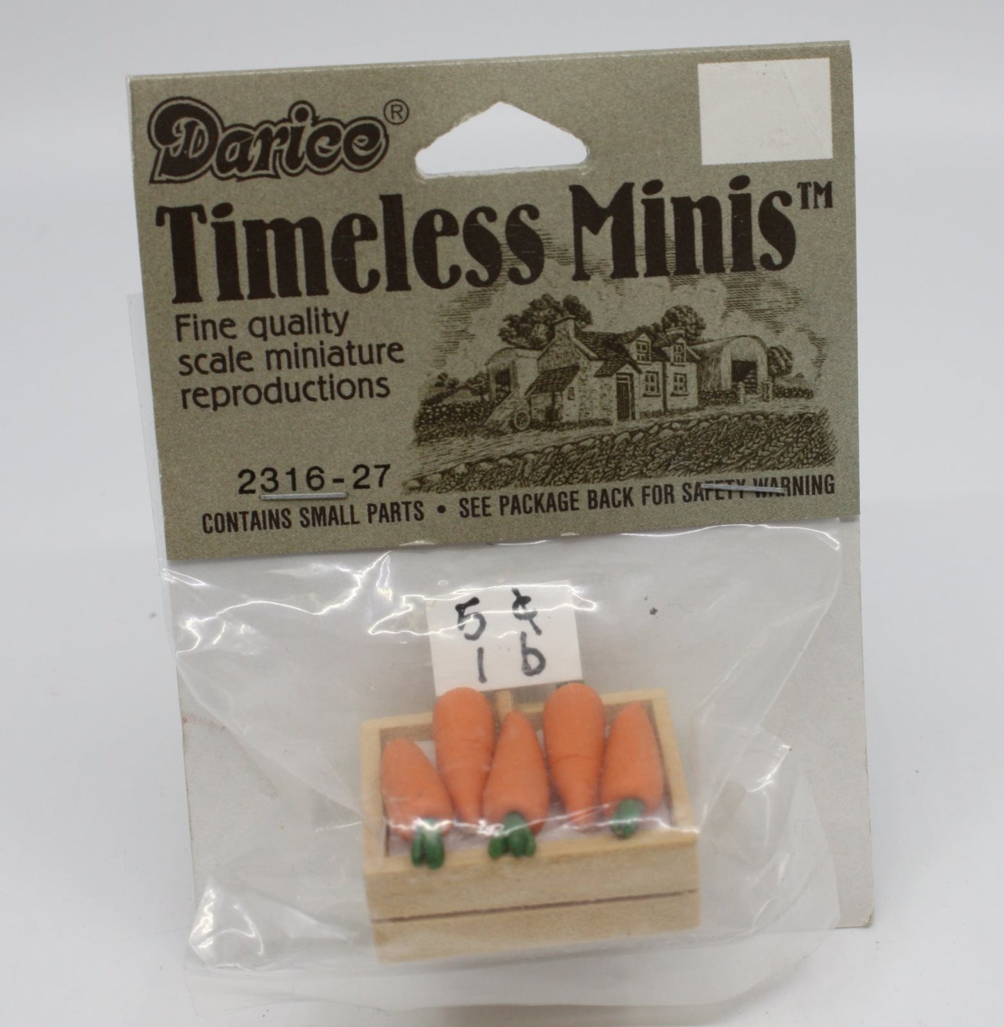 Darice 2317-27 O Scale Timeless Minis Carrot Crate