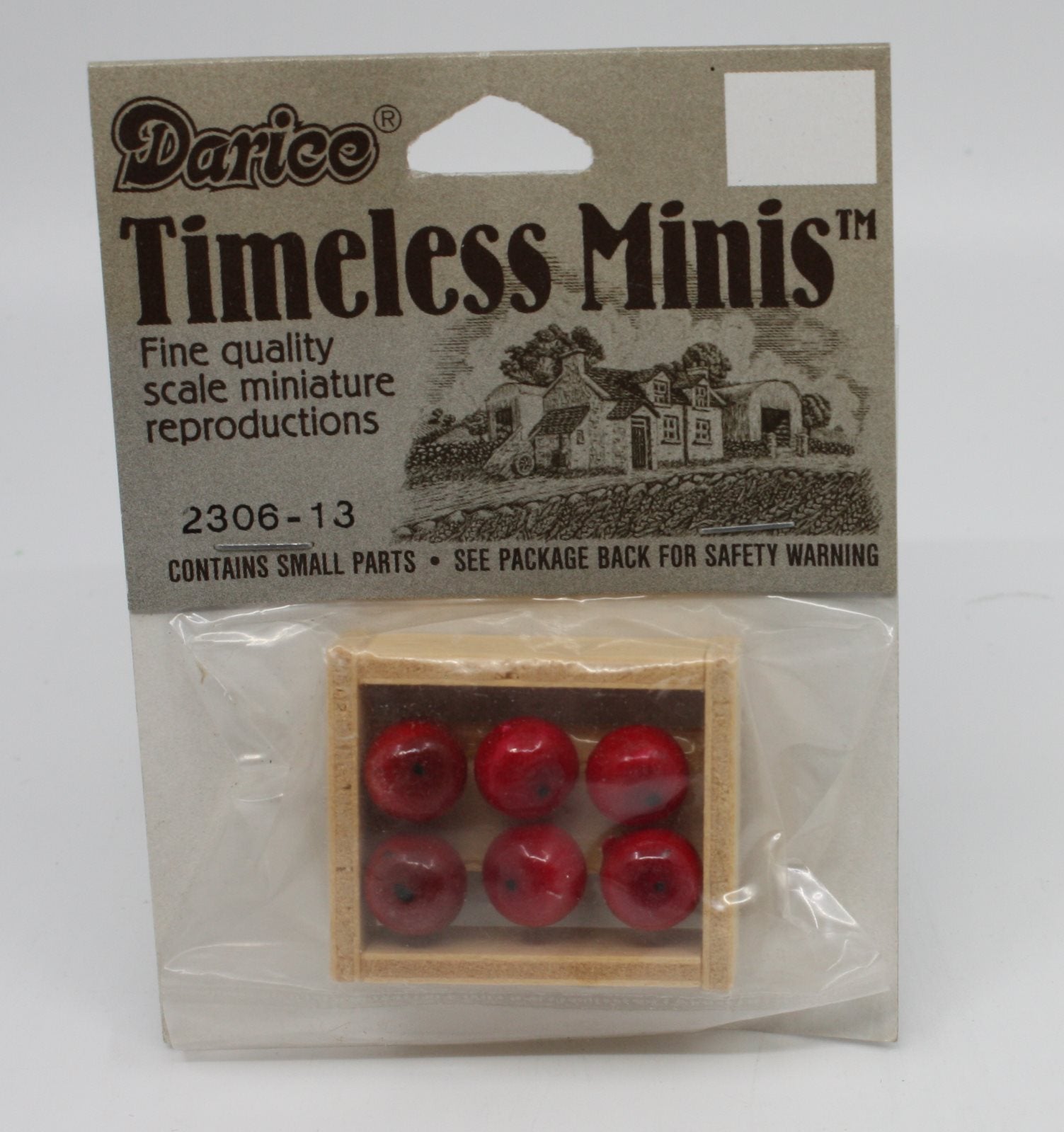 Darice 2306-13 O Scale Crate With 6 Apples