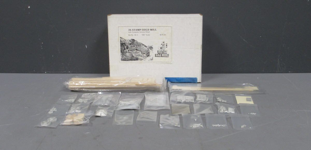 Western Scale Models SE-3 HO 20-Stamp Gold Mill w/ Complete Interior Detail