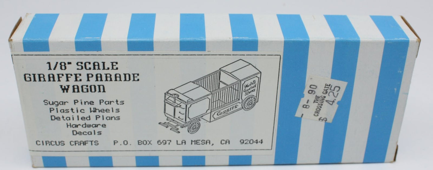 Circus Craft CW-20 1/8" Scale Giraffe Parade Wagon Building Kit