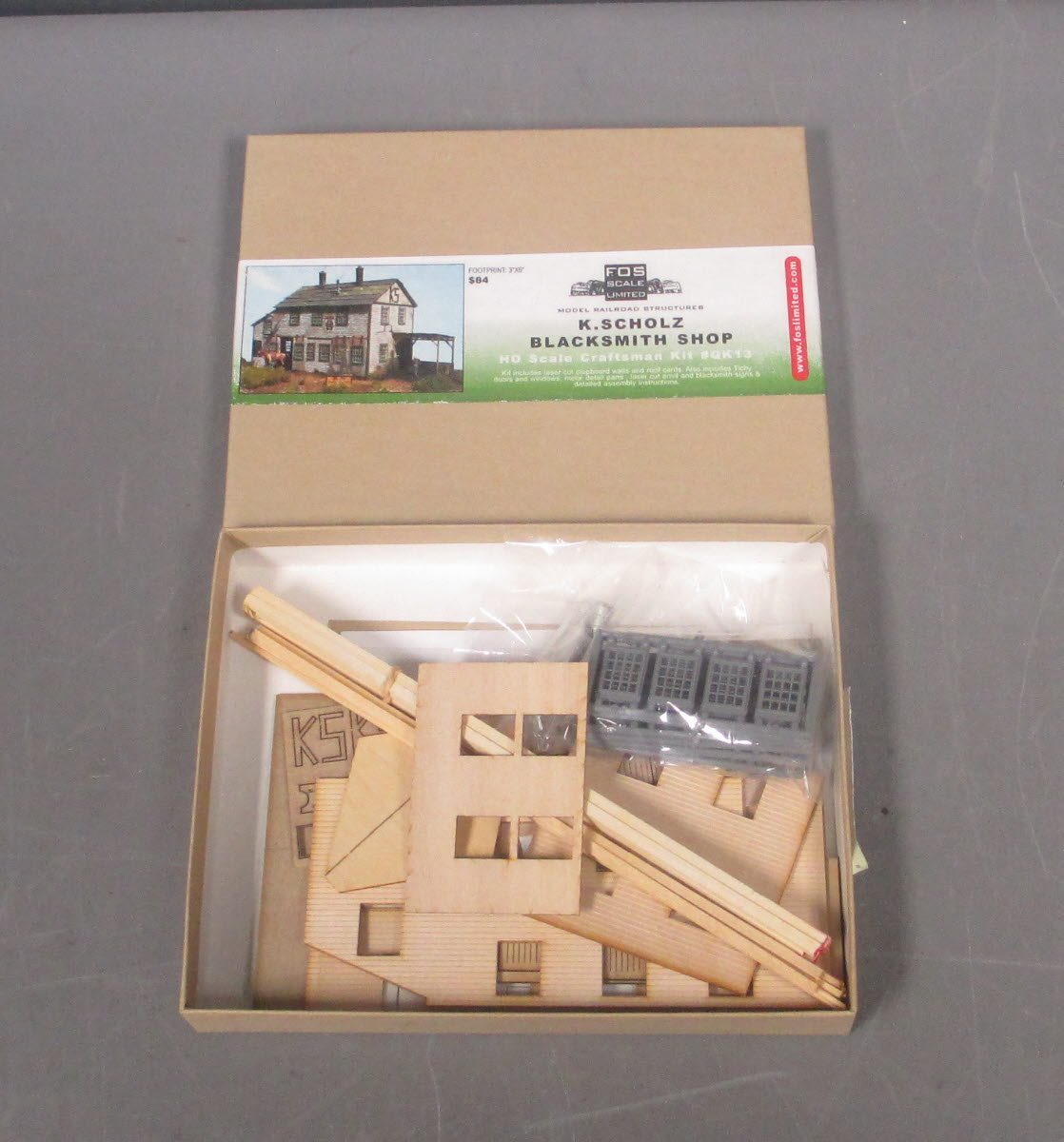 FOS Scale Limited QK13 HO Scale K. Scholz Blacksmith Shop Kit