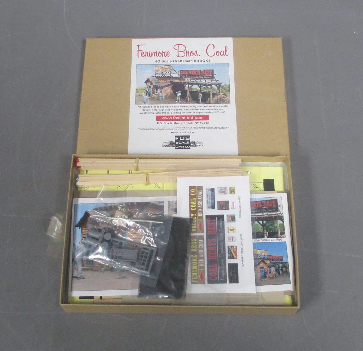 FOS Scale Limited QK3 HO Scale Fenimore Bros. Coal Craftsman Kit