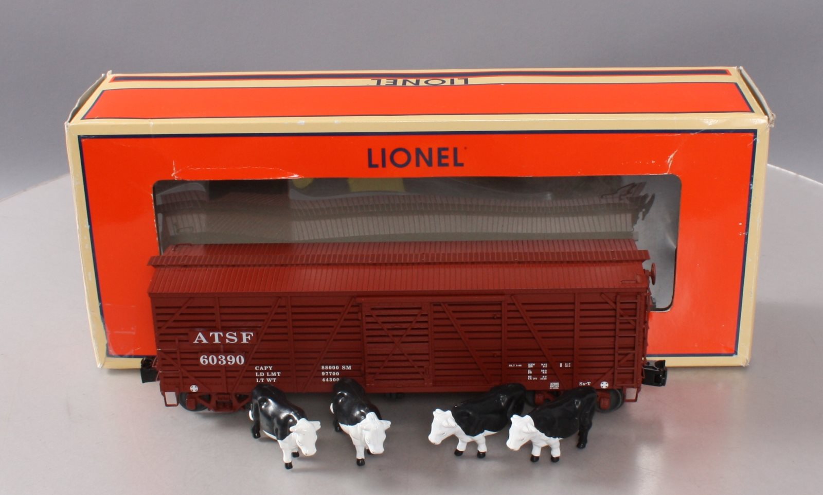 Lionel 6-27885 O Gauge ATSF ACF 40-Ton Stock Car #60390