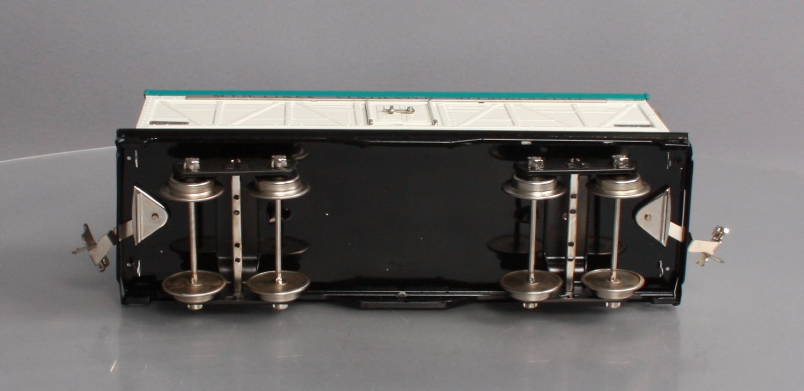 MTH 10-1089 Std. Gauge White & Blue Tinplate Reefer Car #514R with Nickel Trim