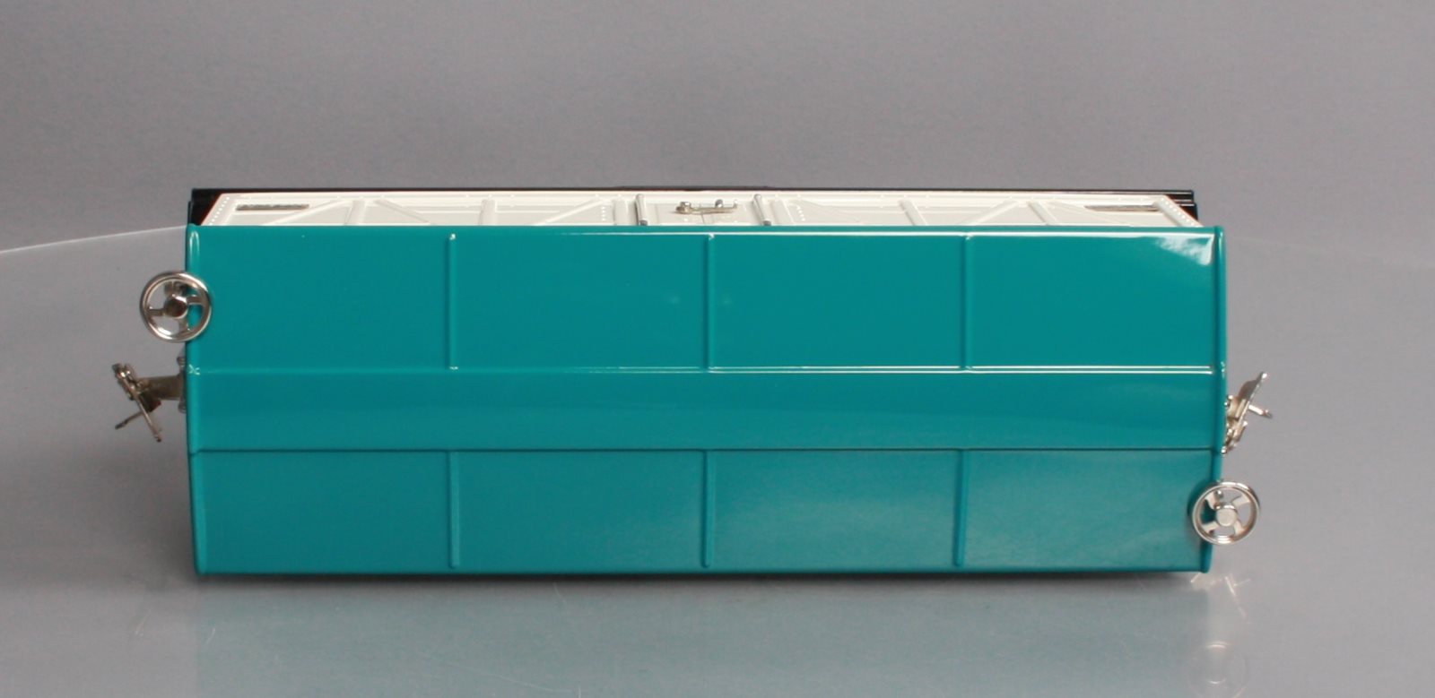 MTH 10-1089 Std. Gauge White & Blue Tinplate Reefer Car #514R with Nickel Trim