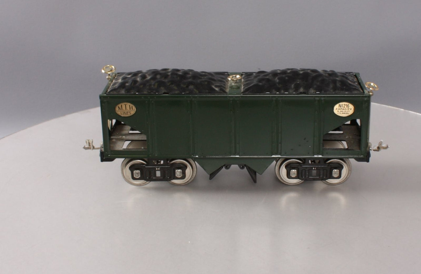 MTH 10-1053 Standard Gauge Green & Black Hopper with Brass Trim #216