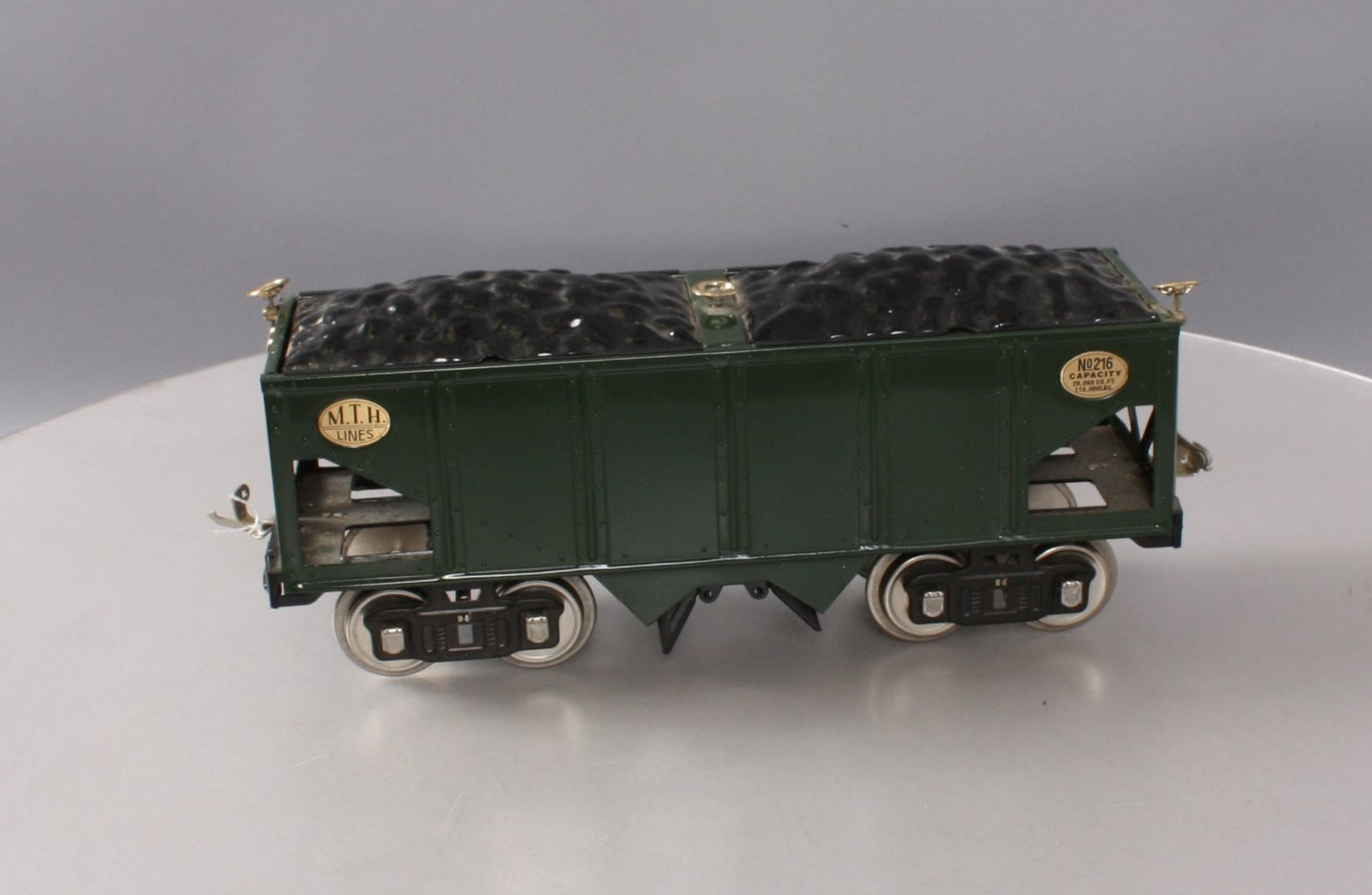 MTH 10-1053 Standard Gauge Green & Black Hopper with Brass Trim #216