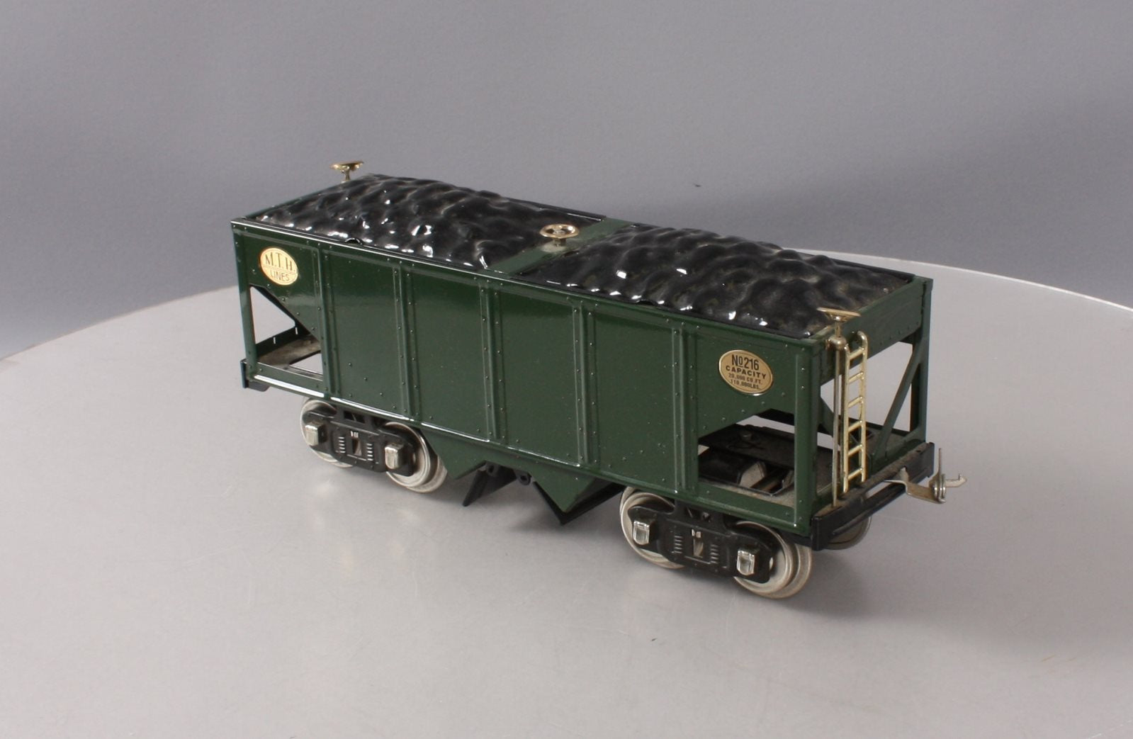 MTH 10-1053 Standard Gauge Green & Black Hopper with Brass Trim #216
