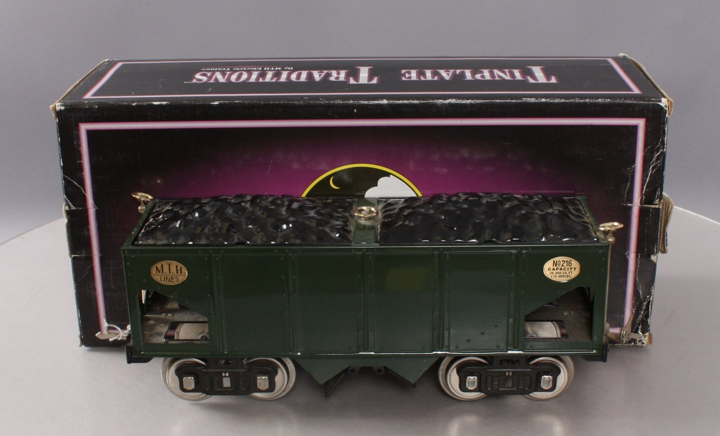 MTH 10-1053 Standard Gauge Green & Black Hopper with Brass Trim #216