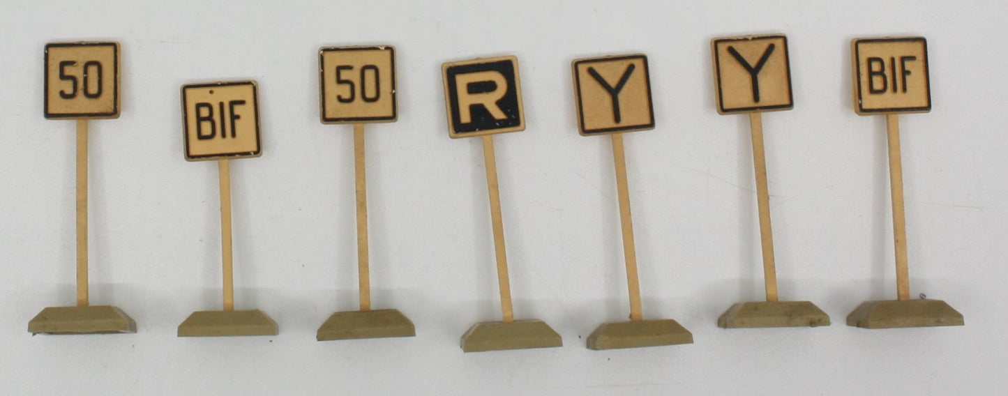 Acme ERRS-100 European Railroad Signs w/Bases