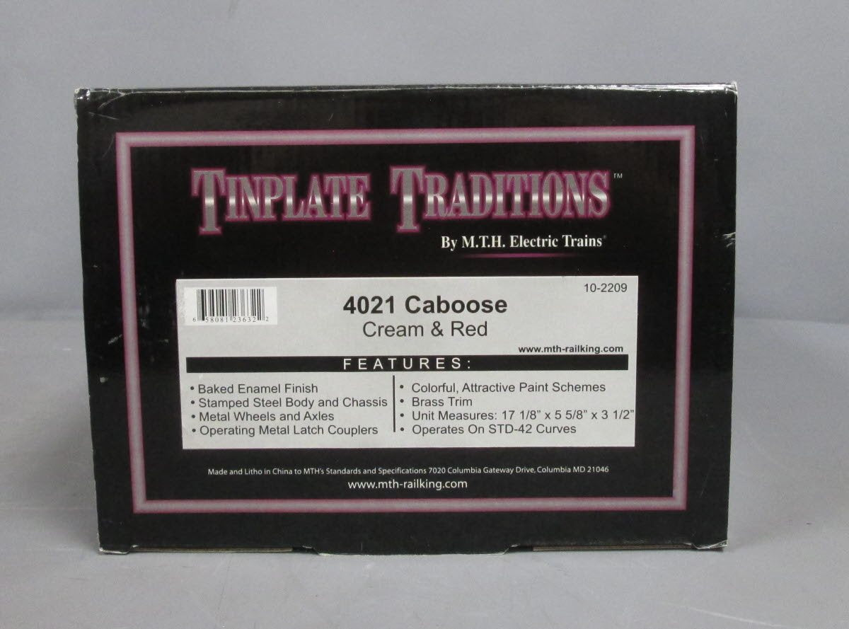 MTH 10-2209 Cream & Red 4021 Caboose-