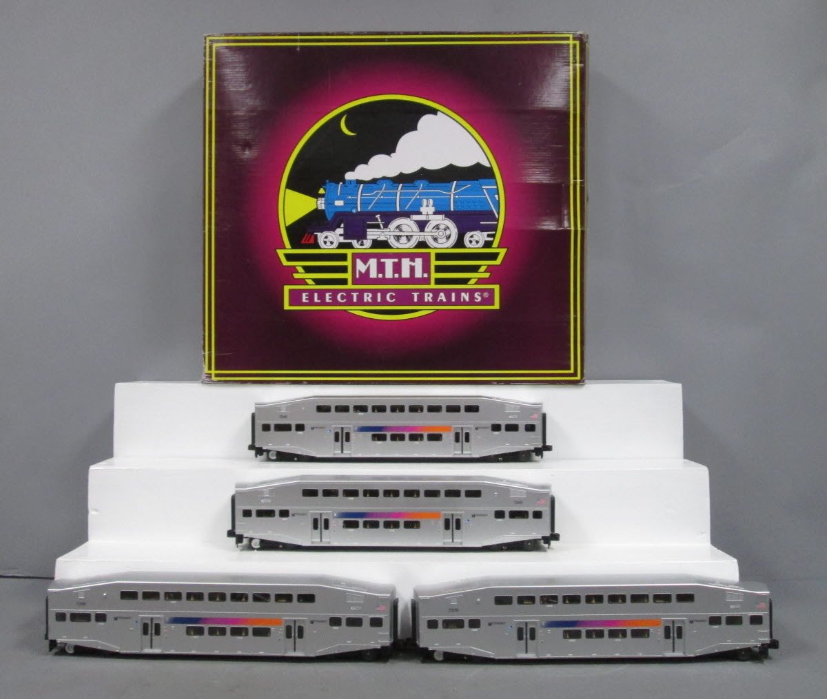 MTH 20-61051 O NJ Transit Premier Bombardier Passenger Car Set (Set of 4)