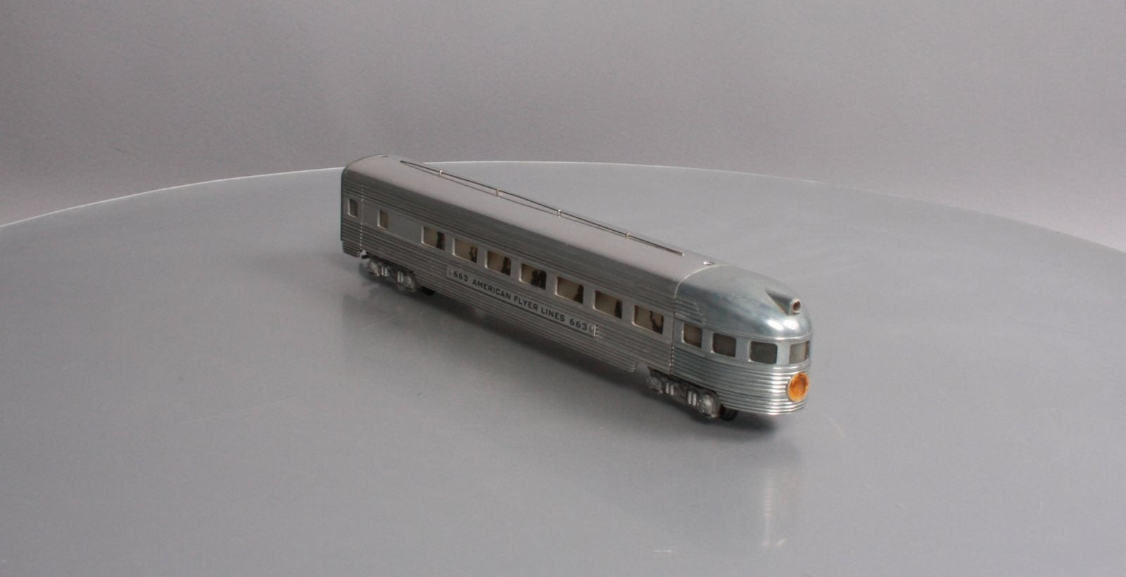 American Flyer 663 Vintage S Aluminum Illuminated Observation Car