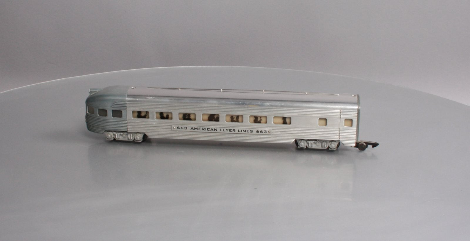 American Flyer 663 Vintage S Aluminum Illuminated Observation Car
