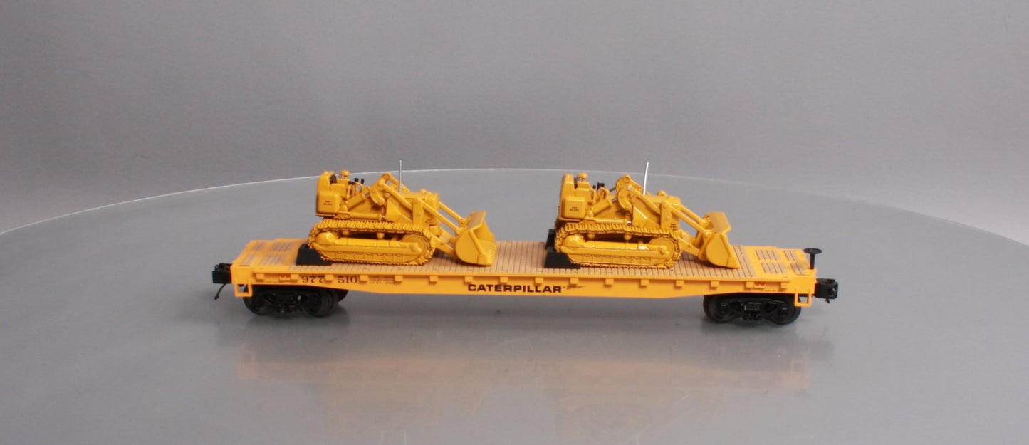 MTH 20-98648 Caterpillar 60’ Flat Car with 2 CAT No. 977 Traxcavators #977516
