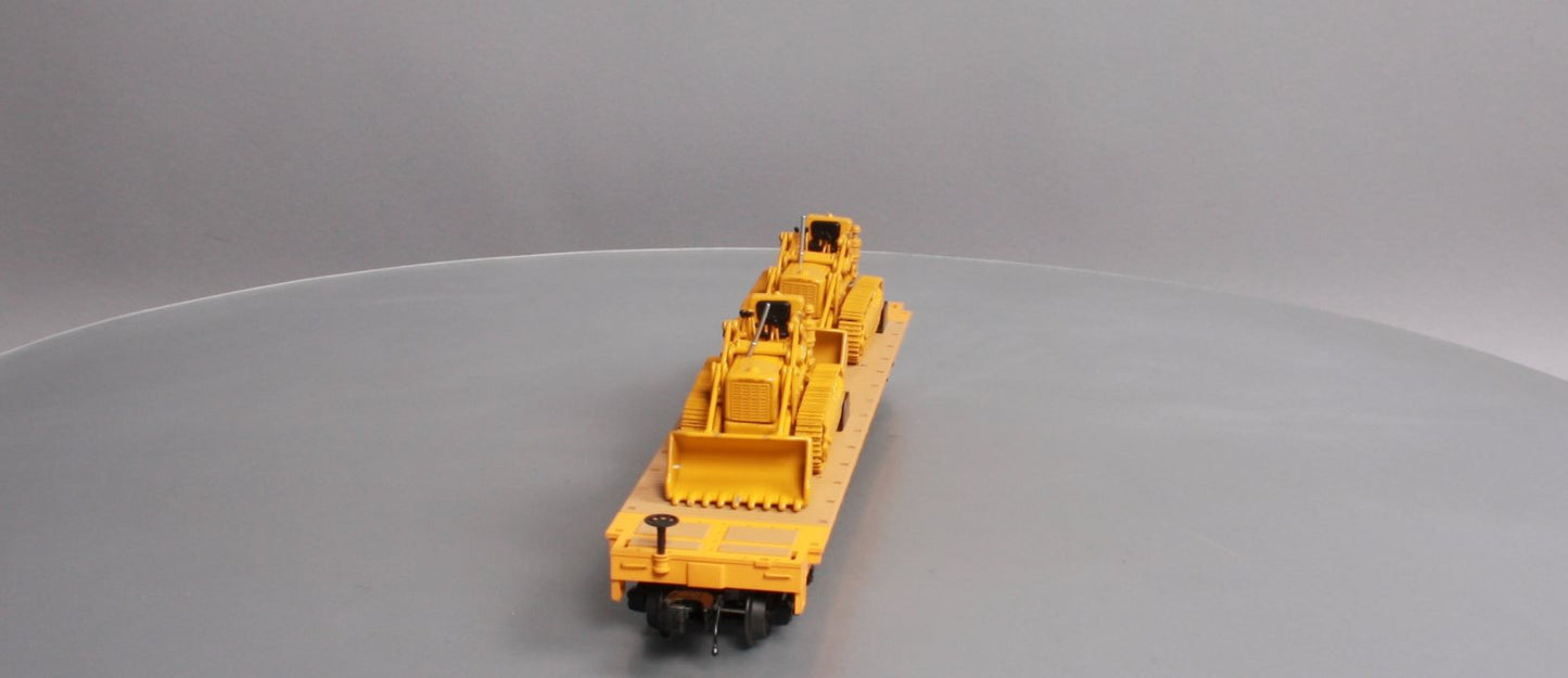 MTH 20-98648 Caterpillar 60’ Flat Car with 2 CAT No. 977 Traxcavators #977516