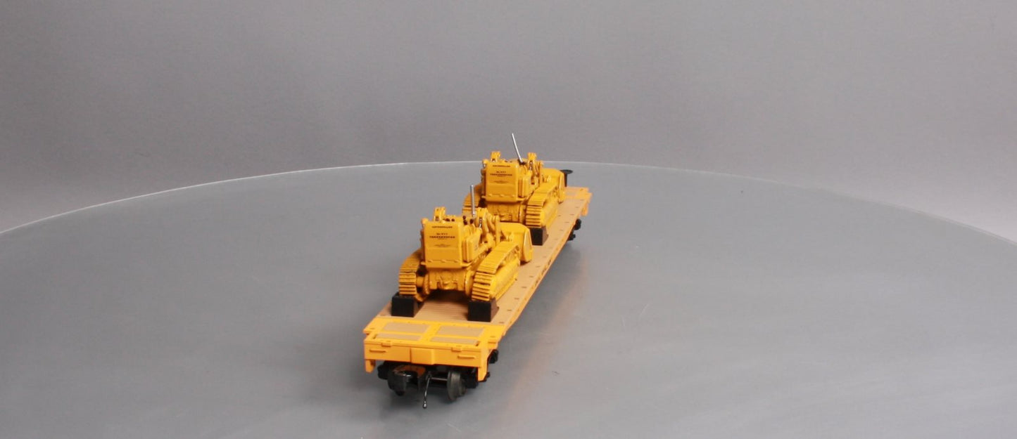 MTH 20-98648 Caterpillar 60’ Flat Car with 2 CAT No. 977 Traxcavators #977516