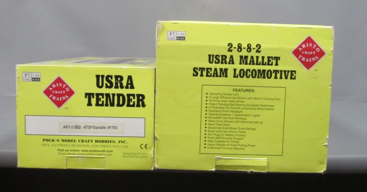 Aristo-Craft 21602 Santa Fe 2-8-8-2 Mallet Steam Loco. W/ Tender #1793