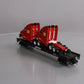 MTH 20-98531 O Gauge Caterpillar Flat Car w/ 2 CAT Rental Store Haulers #200634